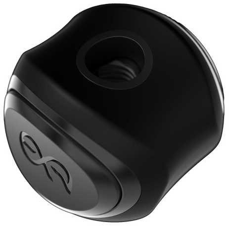 3D top view of cymlok (QCN-8) quick-set cymbal nut replacement for standard cymbal wing nuts for drums.